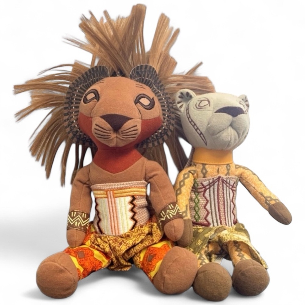 Disney Lion King Simba and Nala Plush Stuffed Animals Set Toy Collectibles